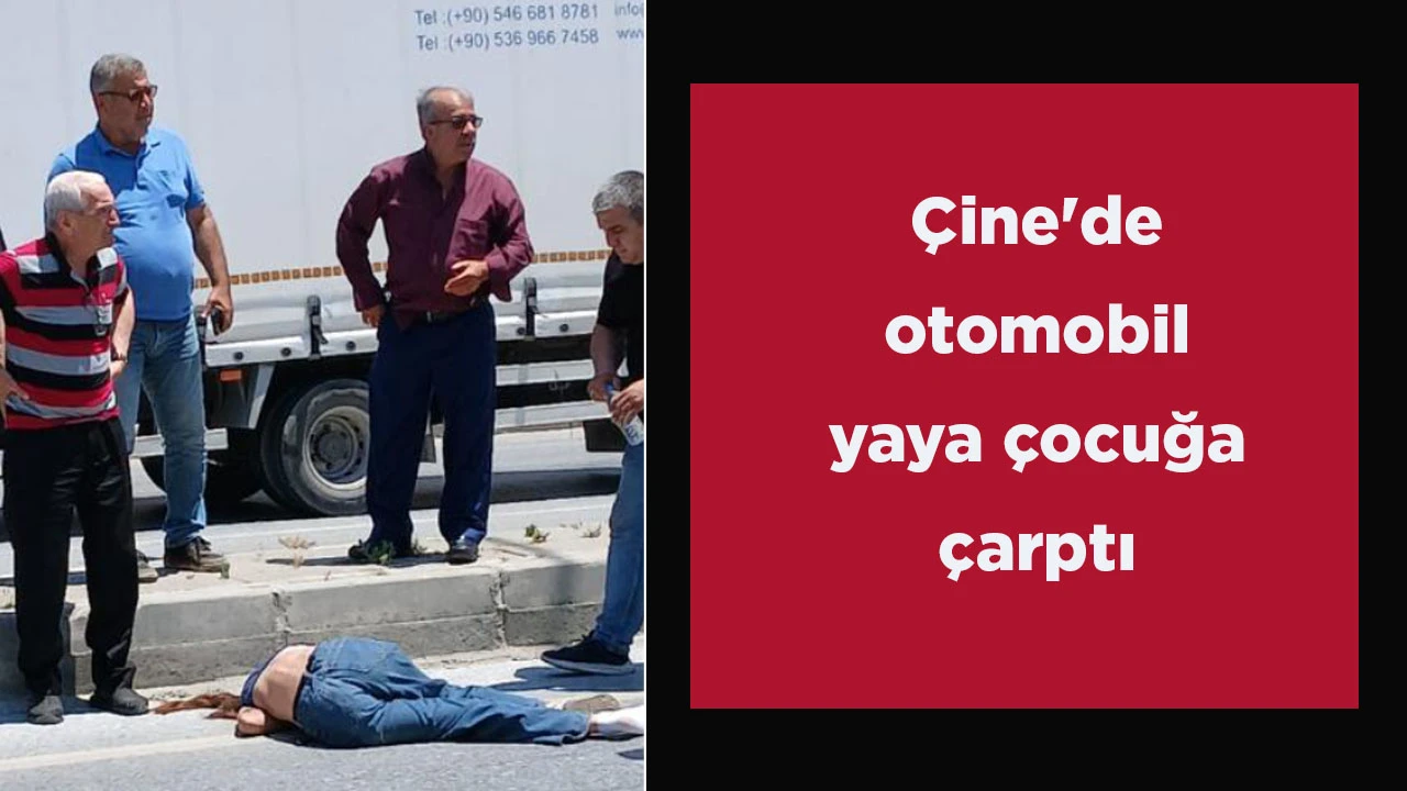 &Ccedil;ine'de otomobil yaya &ccedil;ocuğa &ccedil;arptı