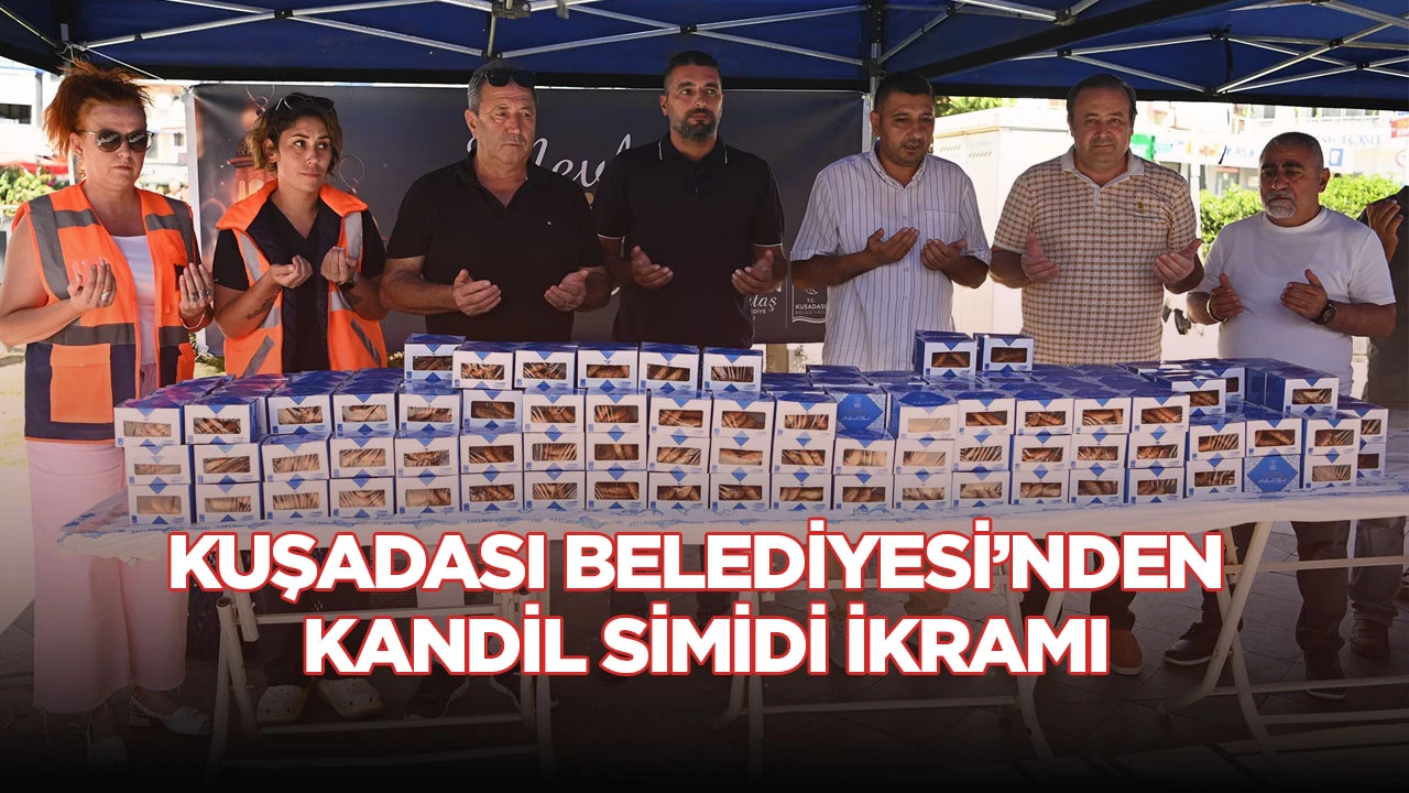 Kuşadası Belediyesi&rsquo;nden kandil simidi ikramı