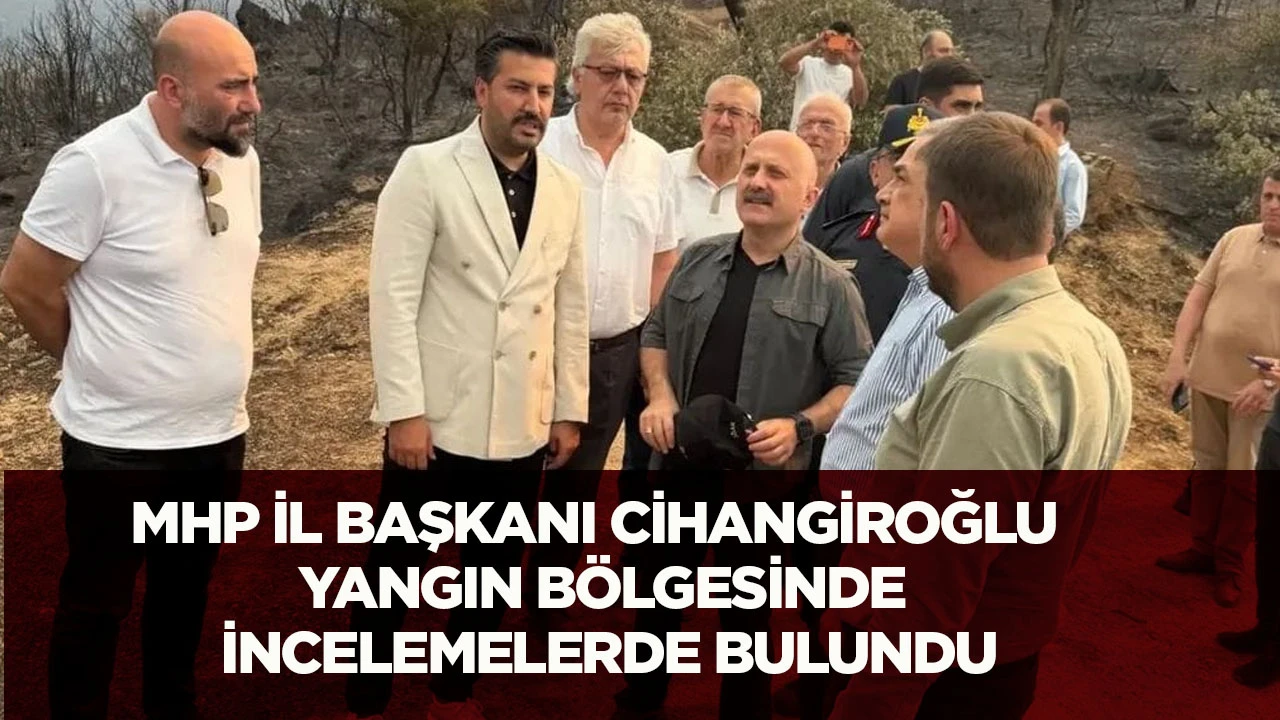 MHP İl Başkanı Cihangiroğlu Yangın B&ouml;lgesinde İncelemelerde Bulundu