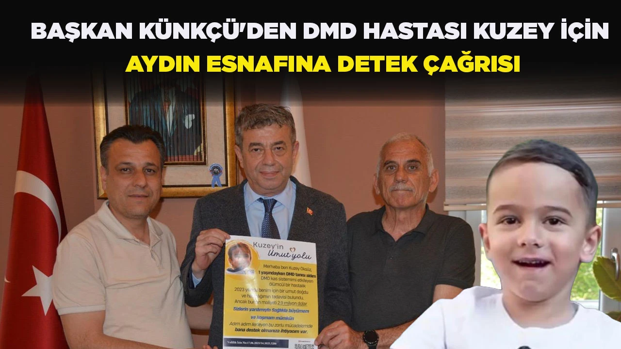 BAŞKAN K&Uuml;NK&Ccedil;&Uuml;'DEN DMD HASTASI KUZEY İ&Ccedil;İN AYDIN ESNAFINA DETEK &Ccedil;AĞRISI