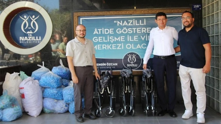 Nazilli’de 30 bin mavi kapak engellilere umut oldu