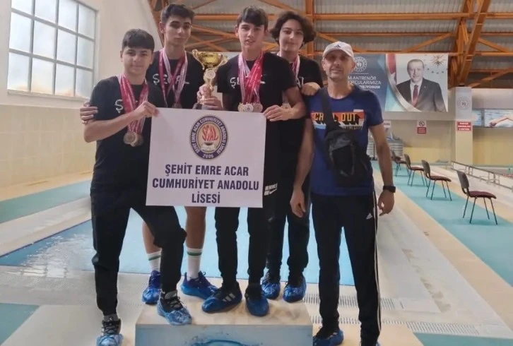 Söke Cumhuriyet Anadolu Lisesi Yüzme Takımı Aydın İl Şampiyonu oldu