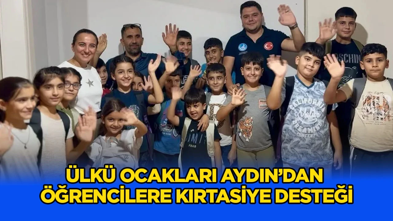 &Uuml;lk&uuml; Ocakları Aydın&rsquo;dan &ouml;ğrencilere kırtasiye desteği
