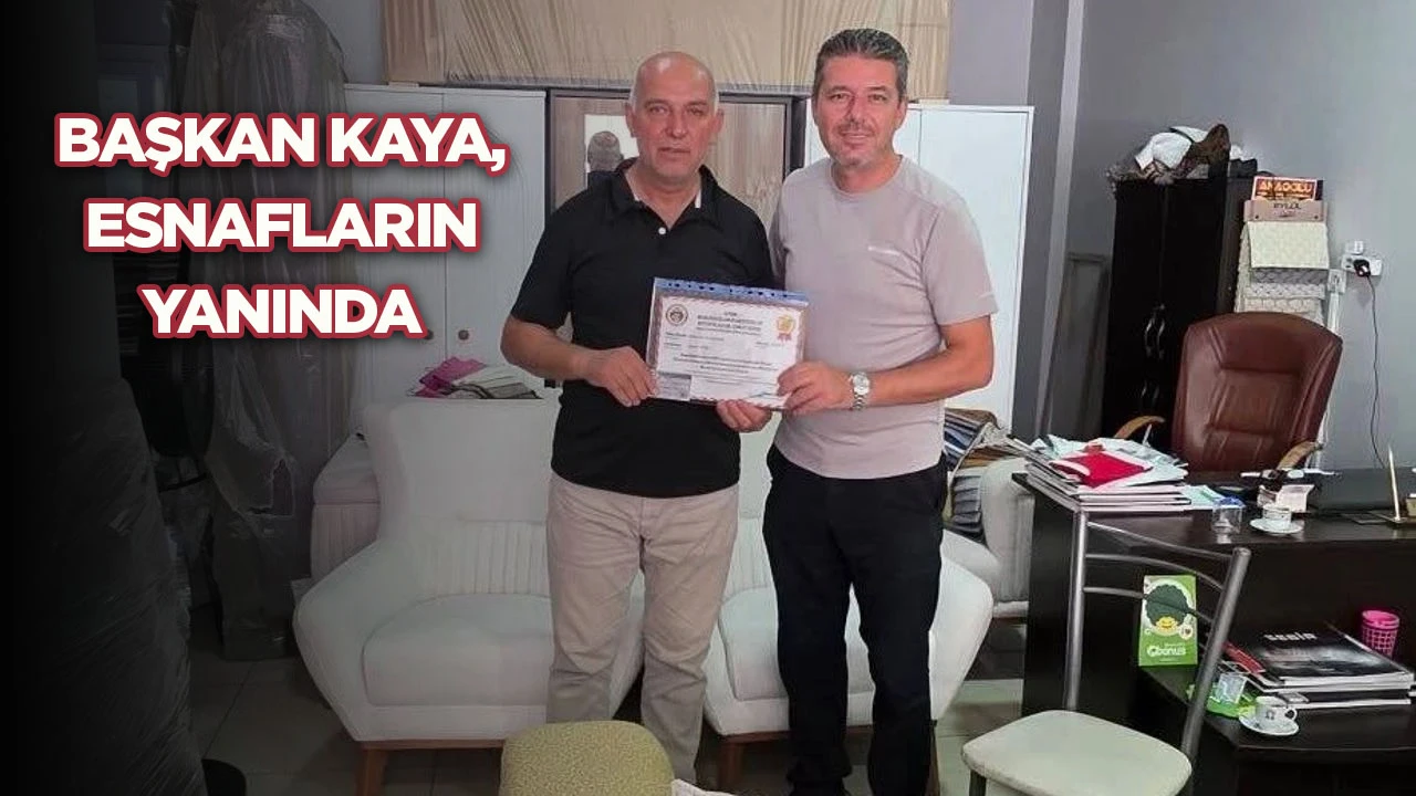 Başkan Kaya, esnafların yanında