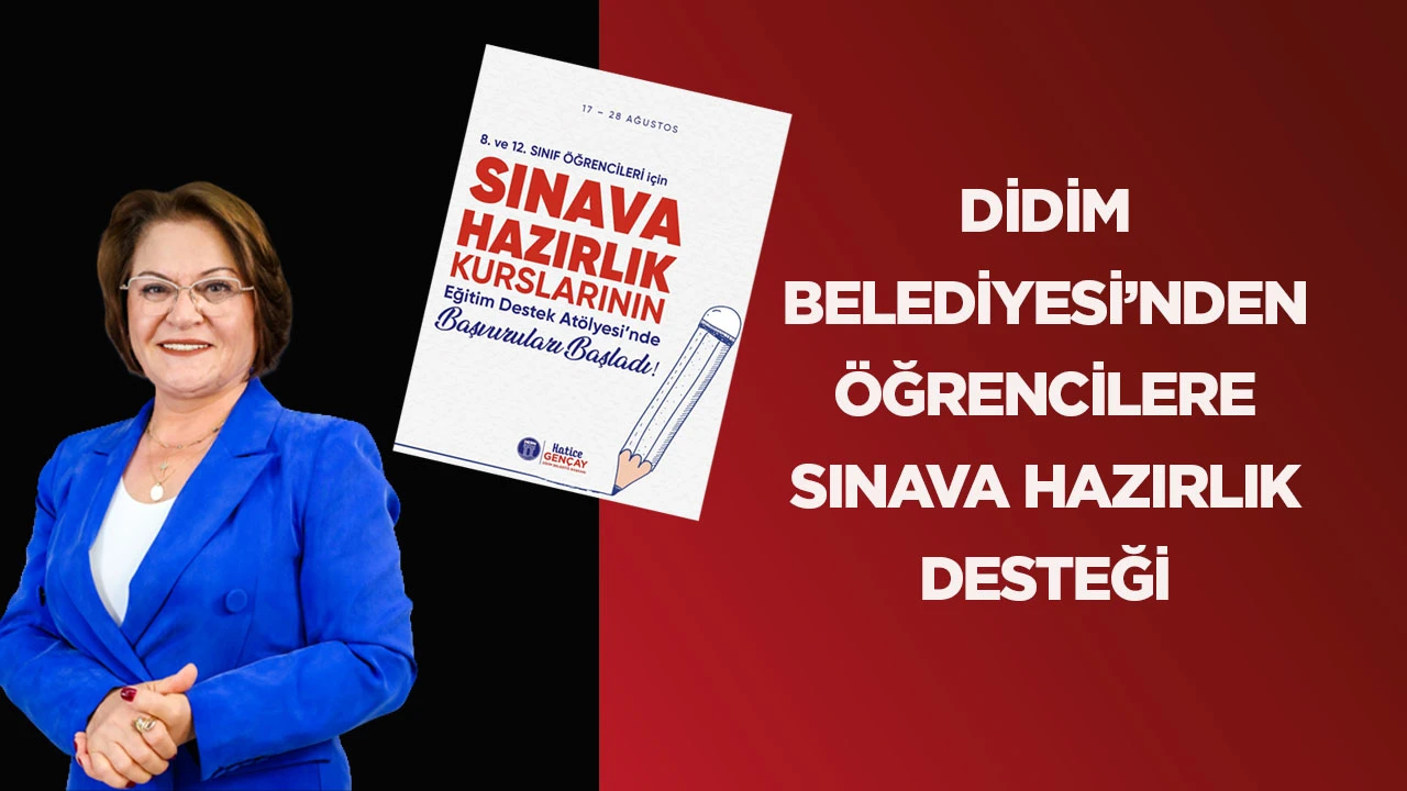 Didim Belediyesi&rsquo;nden &ouml;ğrencilere sınava hazırlık desteği