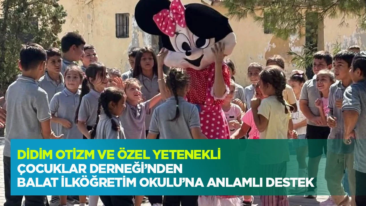 Didim Otizm ve Özel Yetenekli Çocuklar Derneği’nden Balat İlköğretim Okulu’na anlamlı destek