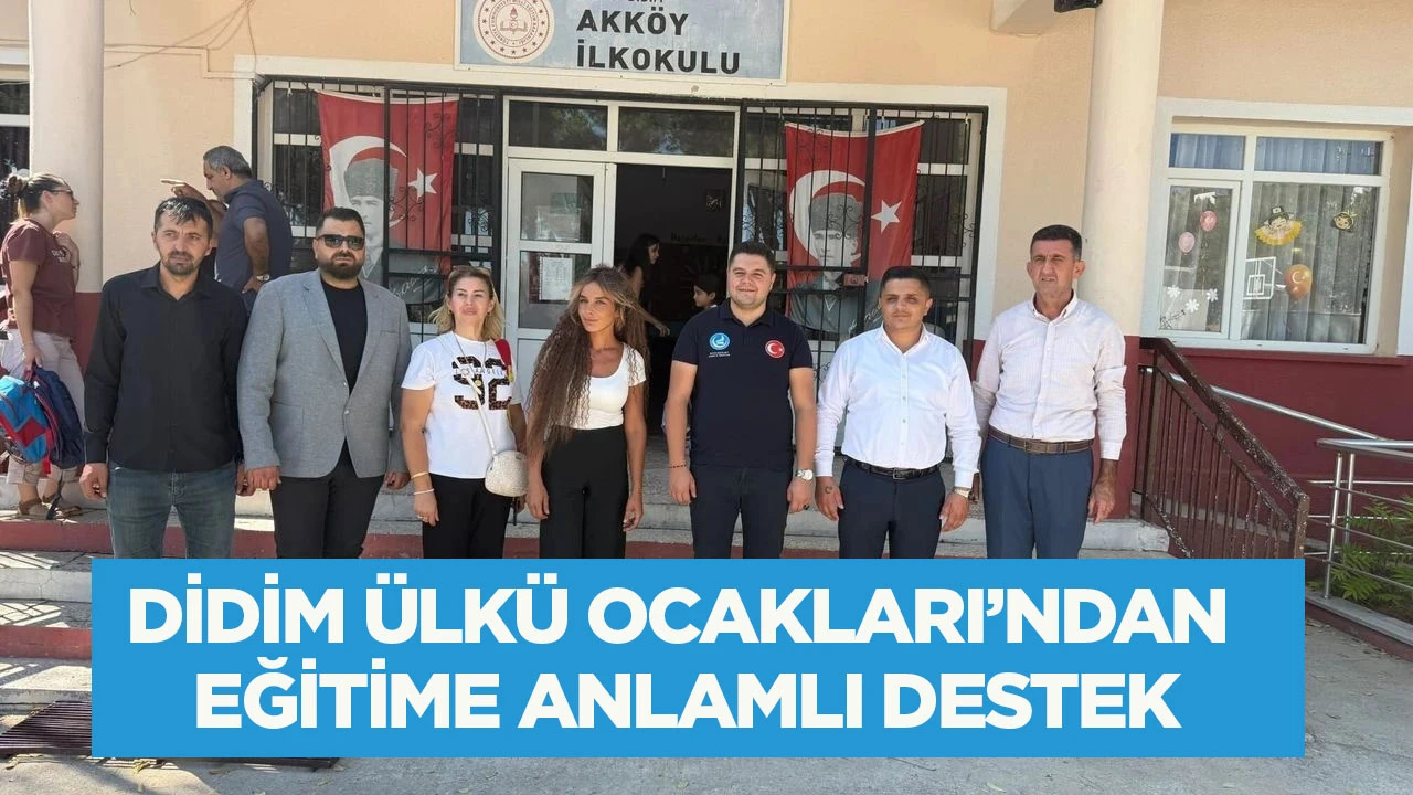 Didim Ülkü Ocakları’ndan Eğitime anlamlı destek: Köy okullarındaki miniklere okul çantası hediye edildi