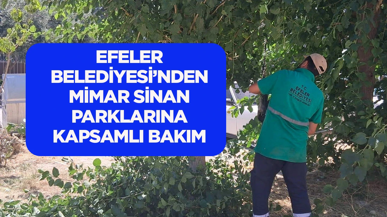 Efeler Belediyesi'nden Mimar Sinan parklarına kapsamlı bakım