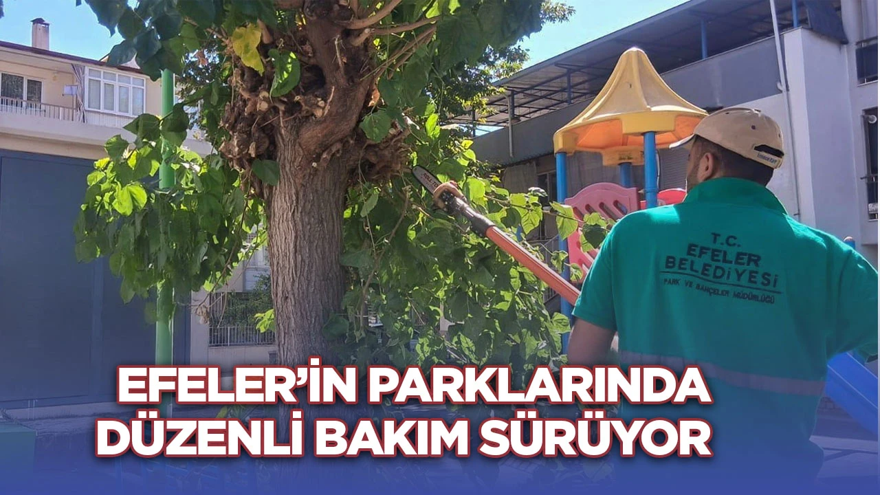 Efeler’in parklarında düzenli bakım sürüyor