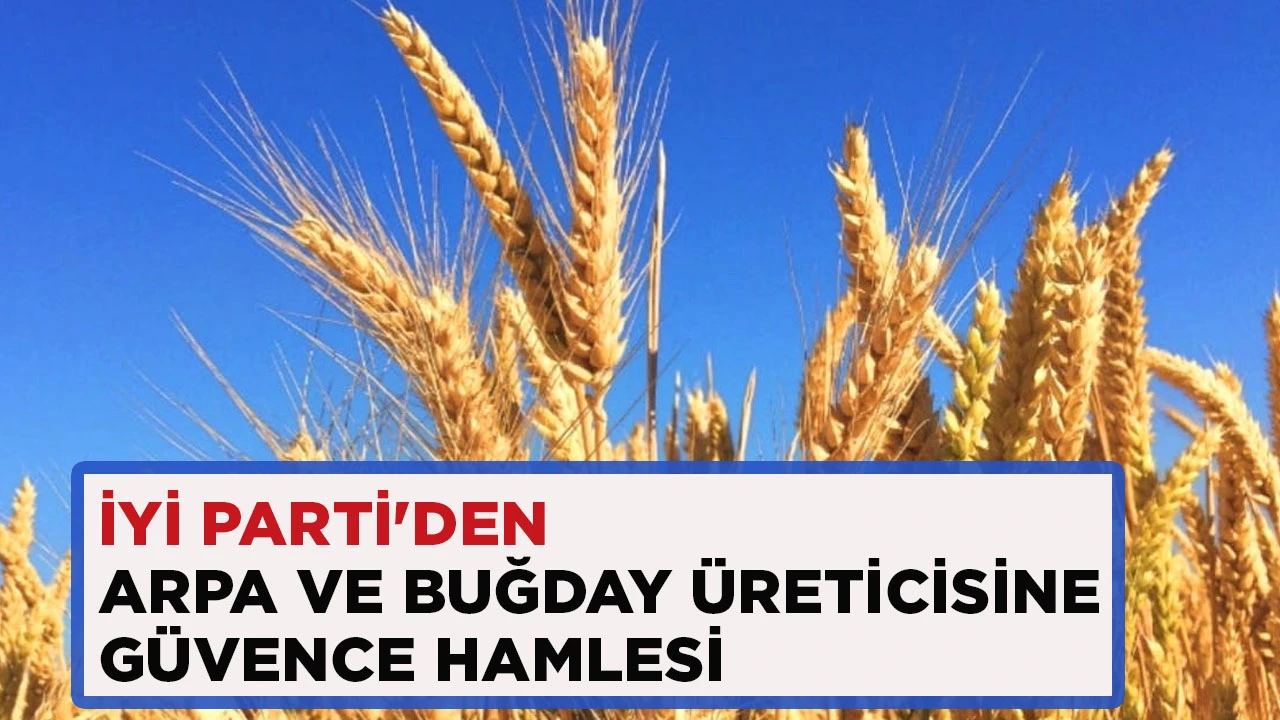 İYİ PARTİ'DEN ARPA VE BUĞDAY ÜRETİCİSİNE GÜVENCE HAMLESİ