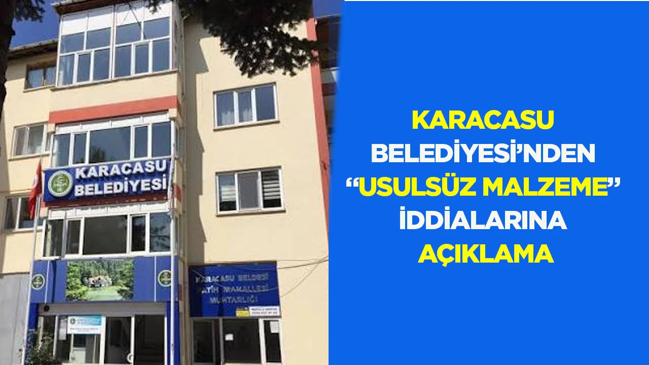 Karacasu Belediyesi’nden “usulsüz malzeme” iddialarına açıklama