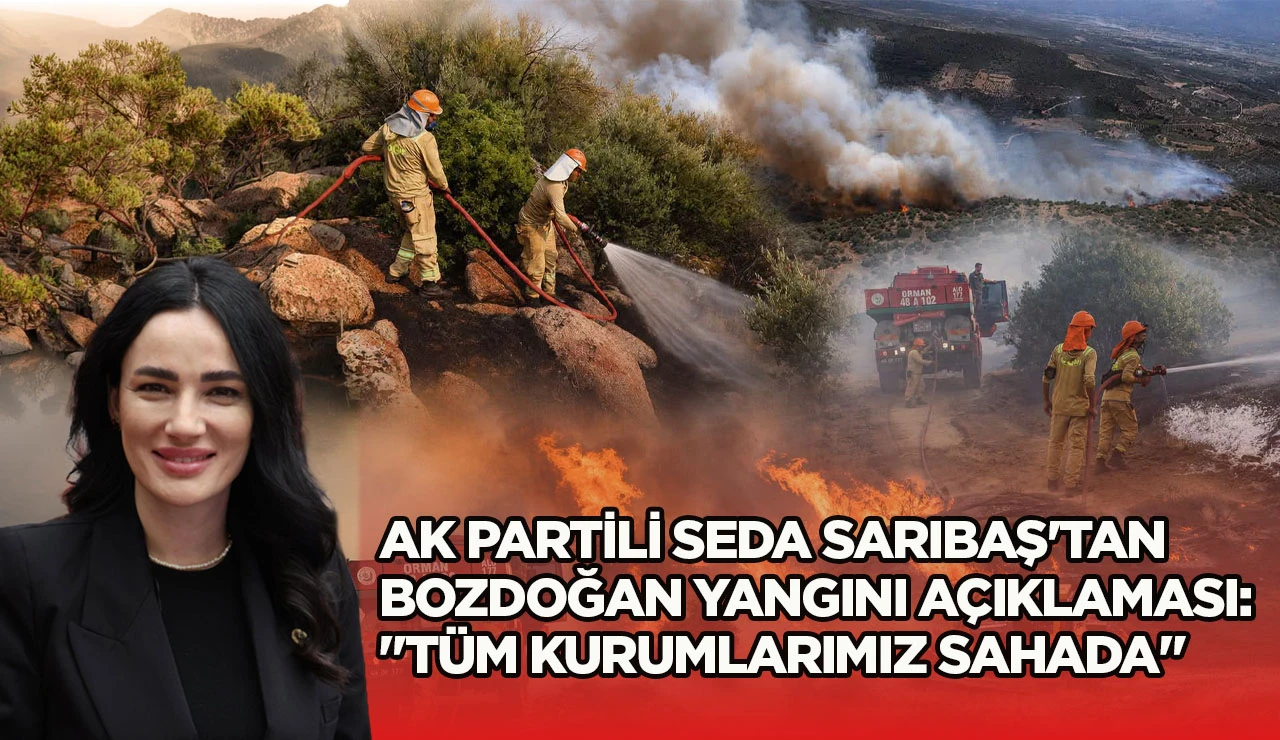 AK PARTİLİ SEDA SARIBAŞ'TAN BOZDOĞAN YANGINI AÇIKLAMASI: "TÜM KURUMLARIMIZ SAHADA"
