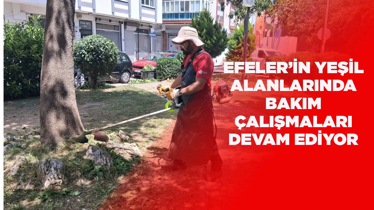 EFELER’İN YEŞİL ALANLARINDA BAKIM ÇALIŞMALARI DEVAM EDİYOR