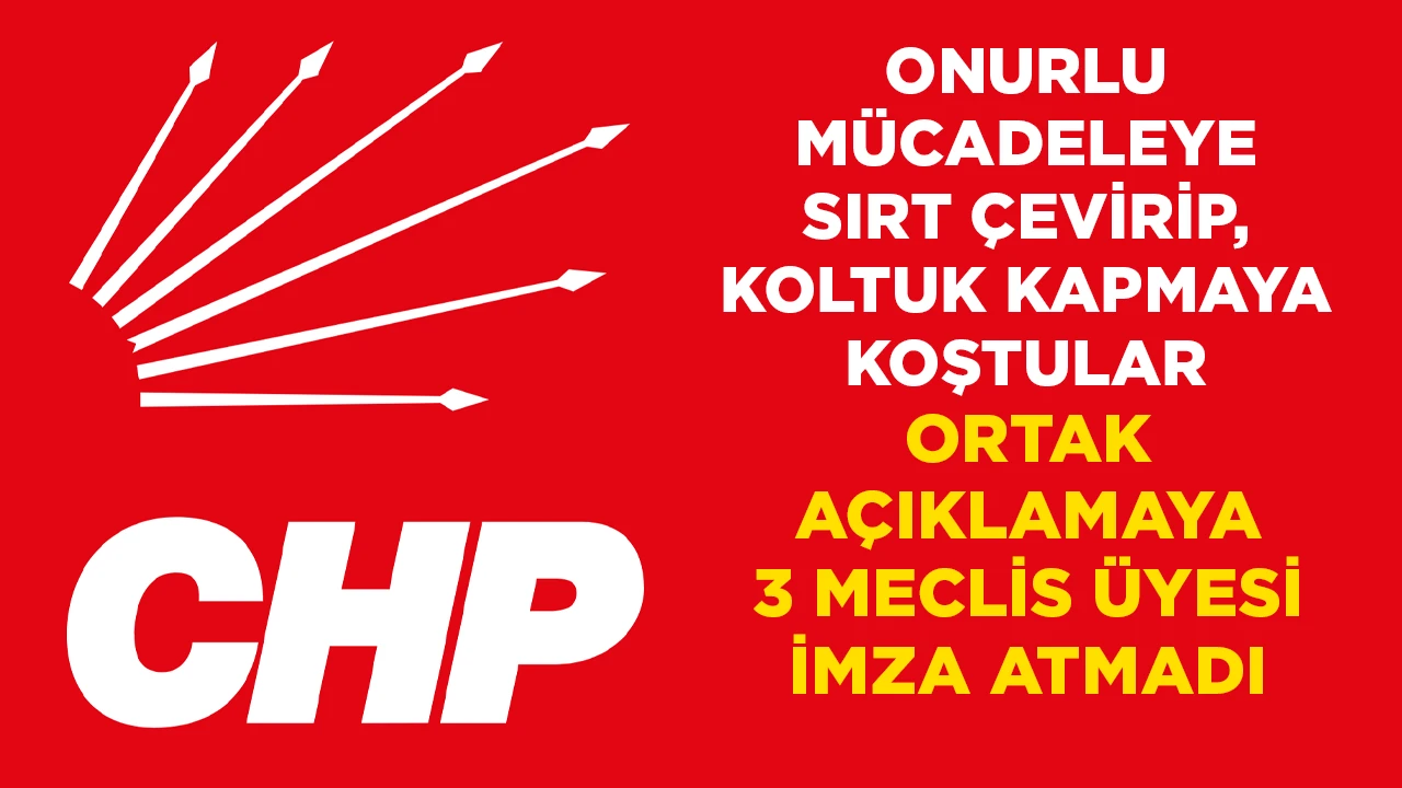 ONURLU MÜCADELEYE SIRT ÇEVİRİP, KOLTUK KAPMAYA KOŞTULAR