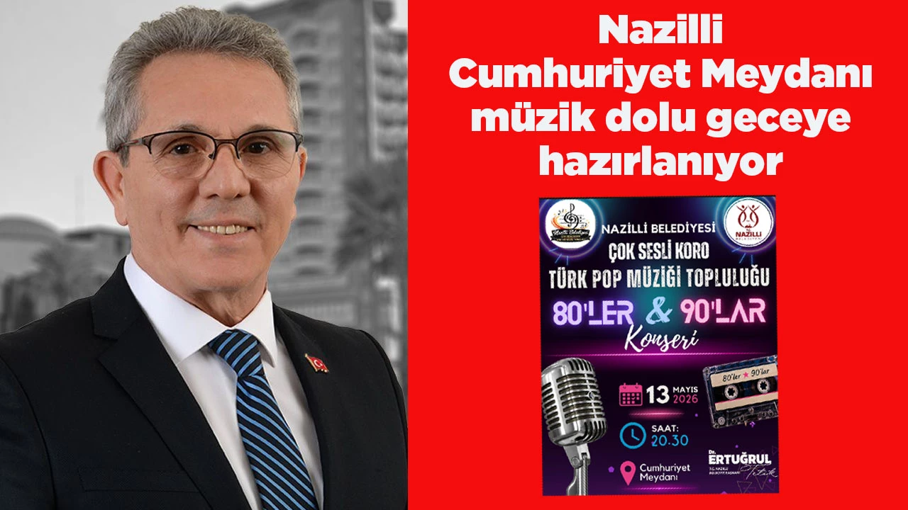 Nazilli Cumhuriyet Meydanı m&uuml;zik dolu geceye hazırlanıyor 