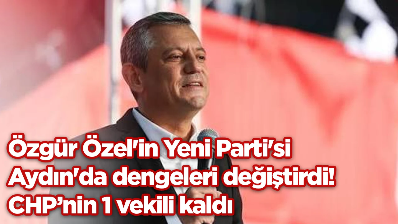 Özgür Özel'in Yeni Parti'si Aydın'da dengeleri değiştirdi! CHP’nin 1 vekili kaldı