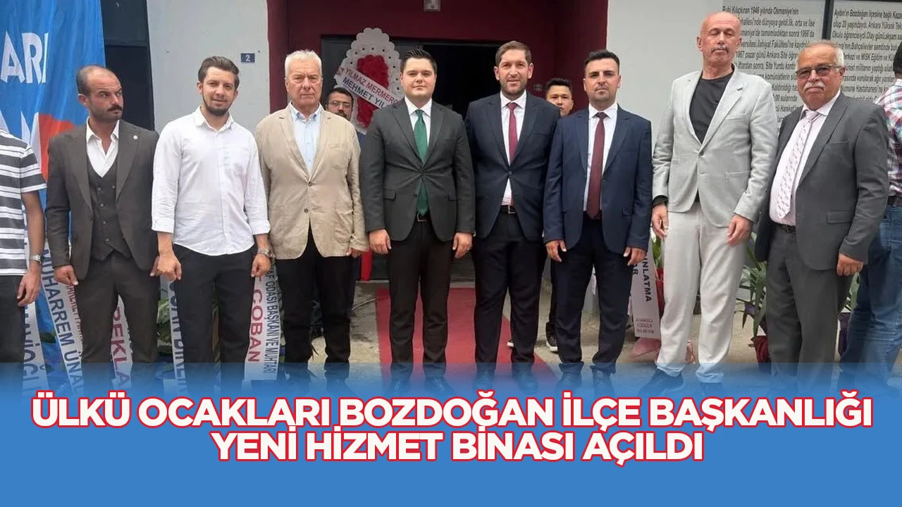&Uuml;lk&uuml; Ocakları Bozdoğan İl&ccedil;e Başkanlığı yeni hizmet binası a&ccedil;ıldı