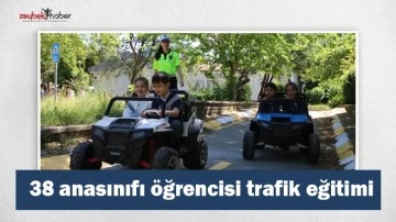 38 anasınıfı &ouml;ğrencisi trafik eğitimi