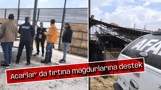 Acarlar&rsquo; da fırtına mağdurlarına destek