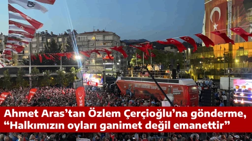 Ahmet Aras&rsquo;tan &Ouml;zlem &Ccedil;er&ccedil;ioğlu&rsquo;na g&ouml;nderme, &ldquo;Halkımızın oyları ganimet değil emanettir&rdquo;