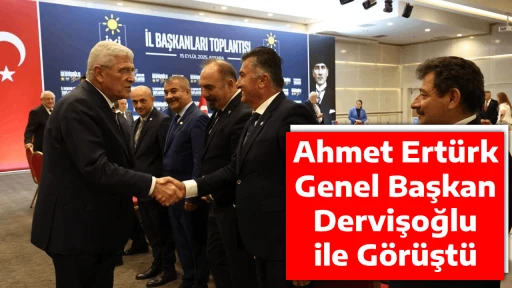 Ahmet Ert&uuml;rk, Genel Başkan Dervişoğlu ile G&ouml;r&uuml;şt&uuml;