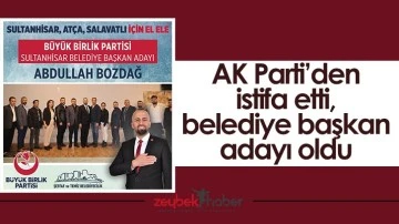AK Parti’den istifa etti, belediye başkan adayı oldu