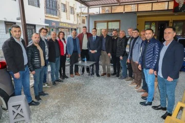 Akkentli, galerici esnaflarını ziyaret etti ve m&uuml;jdeyi verdi