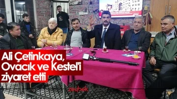 Ali &Ccedil;etinkaya, Ovacık ve Kestel'i ziyaret etti