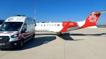 Ambulans u&ccedil;ak 10 g&uuml;nl&uuml;k bebek i&ccedil;in havalandı