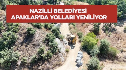 Apaklar&rsquo;da toprak yol parke ile buluşuyor