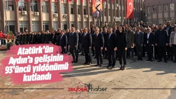 Atat&uuml;rk&rsquo;&uuml;n Aydın&rsquo;a gelişinin 93&rsquo;&uuml;nc&uuml; yıld&ouml;n&uuml;m&uuml; kutlandı