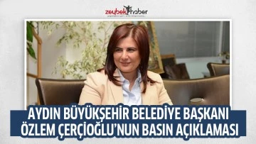 AYDIN B&Uuml;Y&Uuml;KŞEHİR BELEDİYE BAŞKANI &Ouml;ZLEM &Ccedil;ER&Ccedil;İOĞLU&rsquo;NUN BASIN A&Ccedil;IKLAMASI