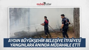 AYDIN B&Uuml;Y&Uuml;KŞEHİR BELEDİYE İTFAİYESİ YANGINLARA ANINDA M&Uuml;DAHALE ETTİ