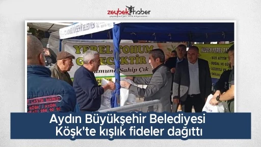 Aydın B&uuml;y&uuml;kşehir Belediyesi K&ouml;şk'te kışlık fideler dağıttı