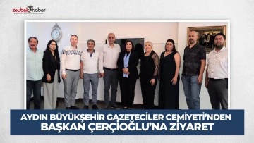 AYDIN B&Uuml;Y&Uuml;KŞEHİR GAZETECİLER CEMİYETİ&rsquo;NDEN BAŞKAN &Ccedil;ER&Ccedil;İOĞLU&rsquo;NA ZİYARET