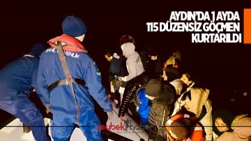 Aydın&rsquo;da 1 ayda 115 d&uuml;zensiz g&ouml;&ccedil;men kurtarıldı