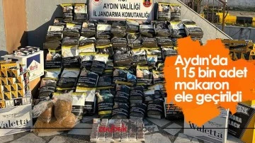 Aydın'da 115 bin adet makaron ele ge&ccedil;irildi
