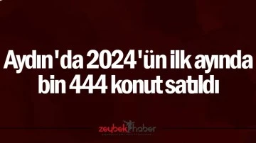 Aydın'da 2024'&uuml;n ilk ayında bin 444 konut satıldı