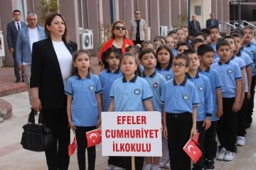 Aydın'da 23 Nisan kutlamaları &ccedil;elenk t&ouml;reni ile başladı