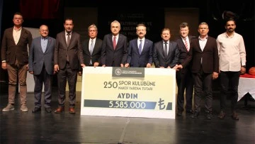 Aydın&rsquo;da 250 amat&ouml;r spor kul&uuml;b&uuml;ne 6 milyonluk destek