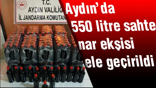 Aydın&rsquo;da 550 litre sahte nar ekşisi ele ge&ccedil;irildi