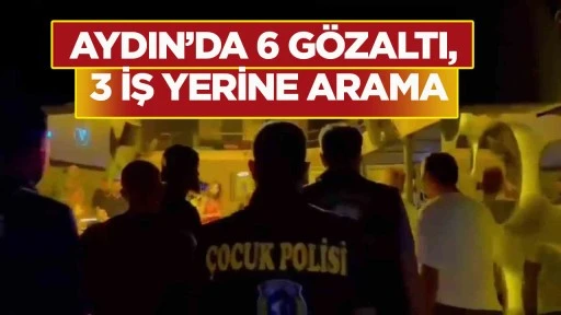 Aydın&rsquo;da 6 g&ouml;zaltı, 3 iş yerine arama