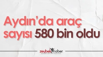 Aydın&rsquo;da ara&ccedil; sayısı 580 bin oldu