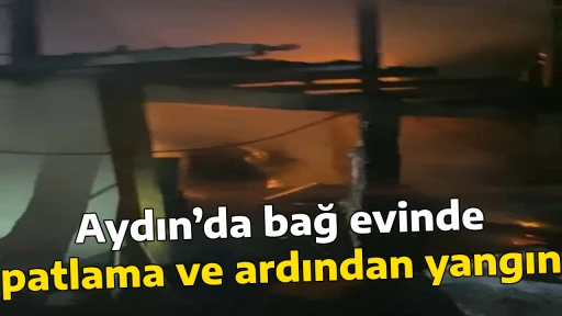 Aydın&rsquo;da bağ evinde patlama ve ardından yangın