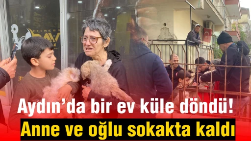 Aydın&rsquo;da bir ev k&uuml;le d&ouml;nd&uuml;! Anne ve oğlu sokakta kaldı