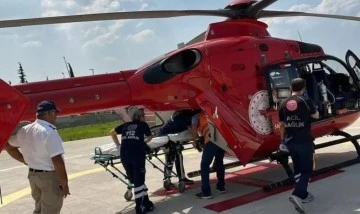Aydın&rsquo;da boğulma tehlikesi ge&ccedil;iren gen&ccedil;, helikopterle Manisa&rsquo;ya sevk edildi