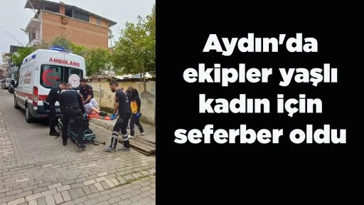 Aydın'da ekipler yaşlı kadın i&ccedil;in seferber oldu