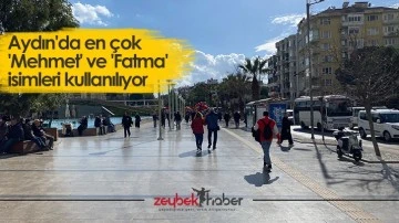Aydın'da en &ccedil;ok 'Mehmet' ve 'Fatma' isimleri kullanılıyor