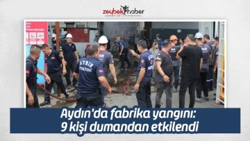 Aydın'da fabrika yangını: 9 kişi dumandan etkilendi