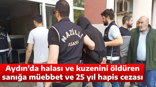 Aydın'da halası ve kuzenini &ouml;ld&uuml;ren sanığa m&uuml;ebbet ve 25 yıl hapis cezası